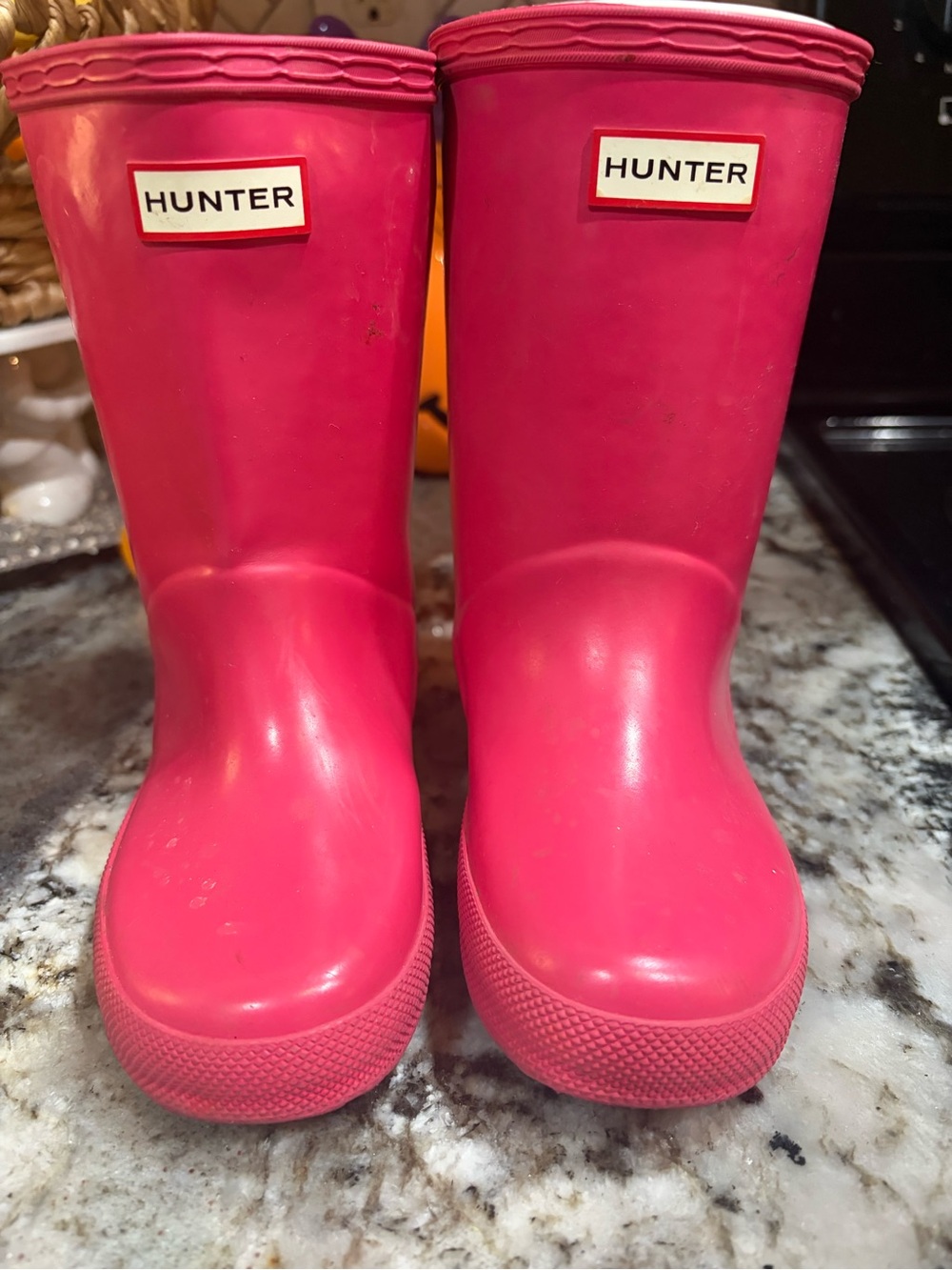 Hunter Kids Hot Pink Waterproof Rain Boots